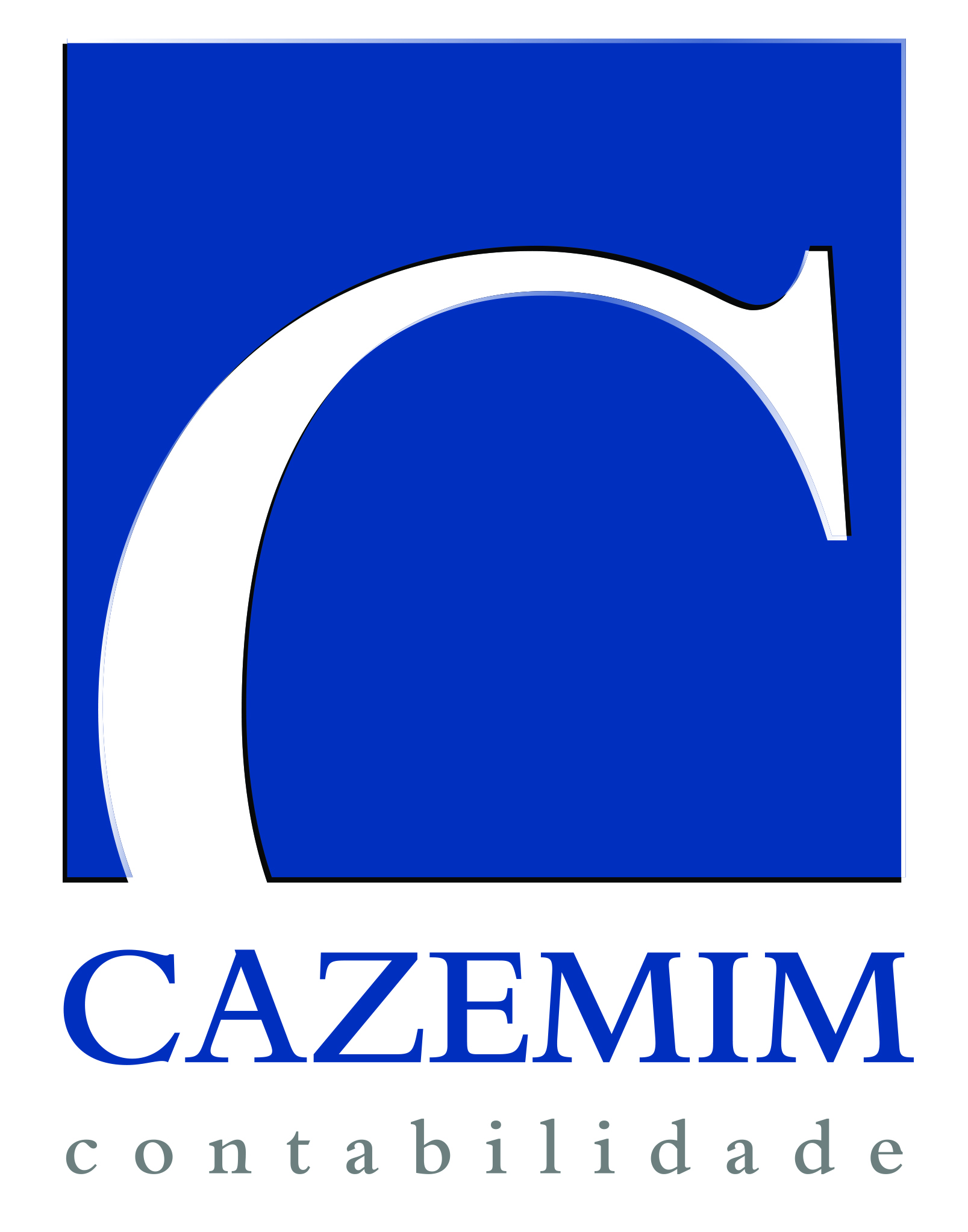 cazemim azul fundo branco